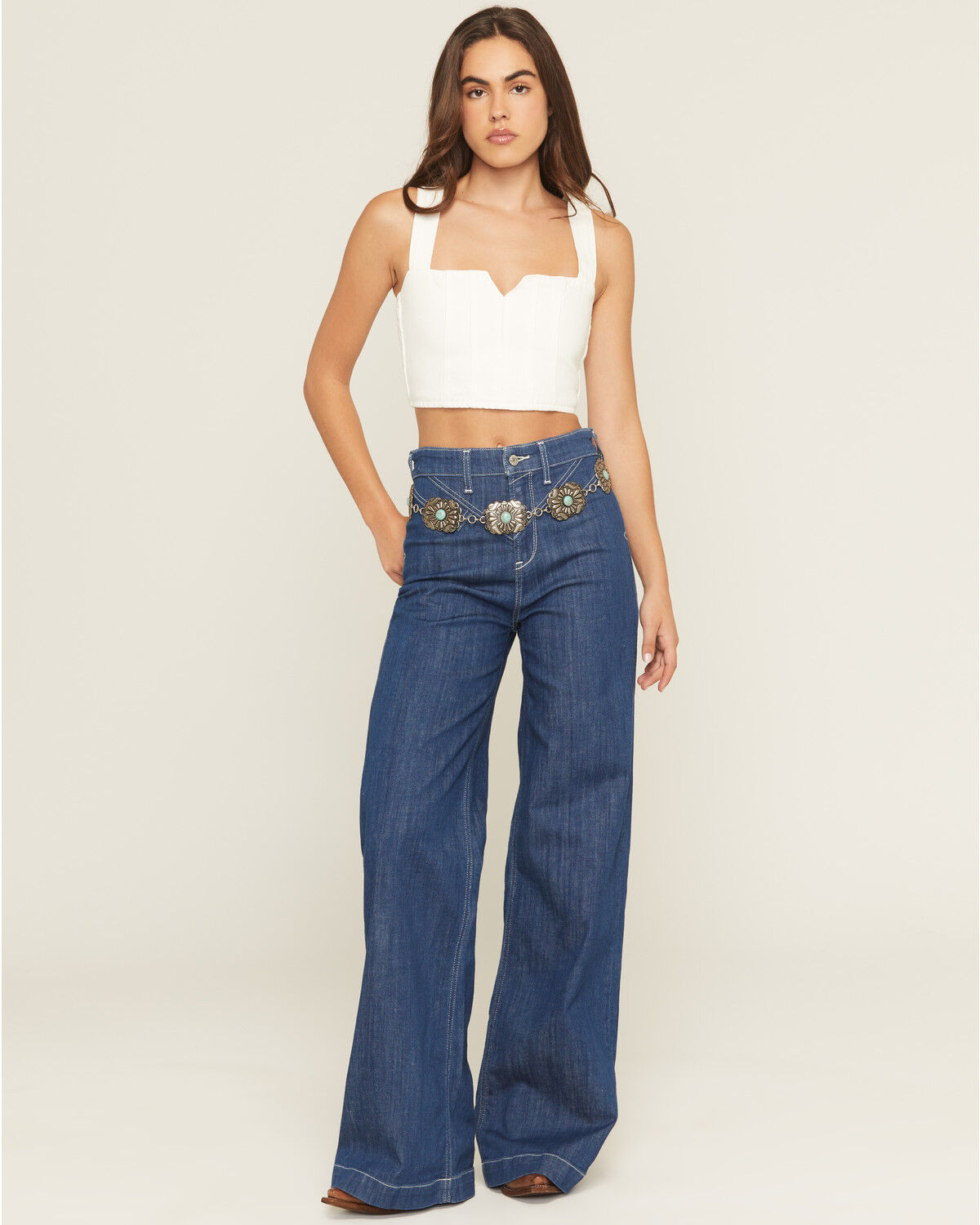 Women's Shyanne Thalia Turquoise Concho Chain Belt