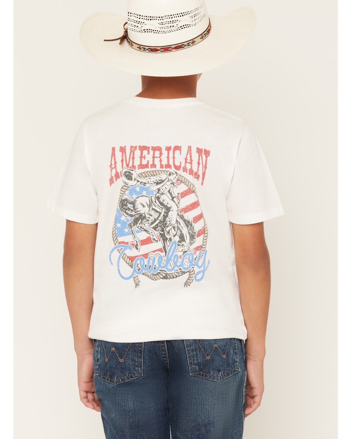 Boys' Sable Sky American Cowboy Short Sleeve Graphic T-Shirt