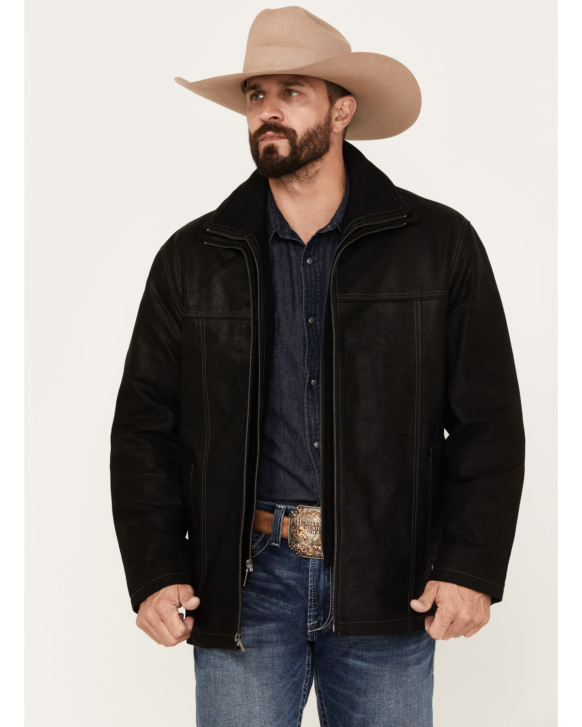 Men's Scully Suede Double Collar Jacket