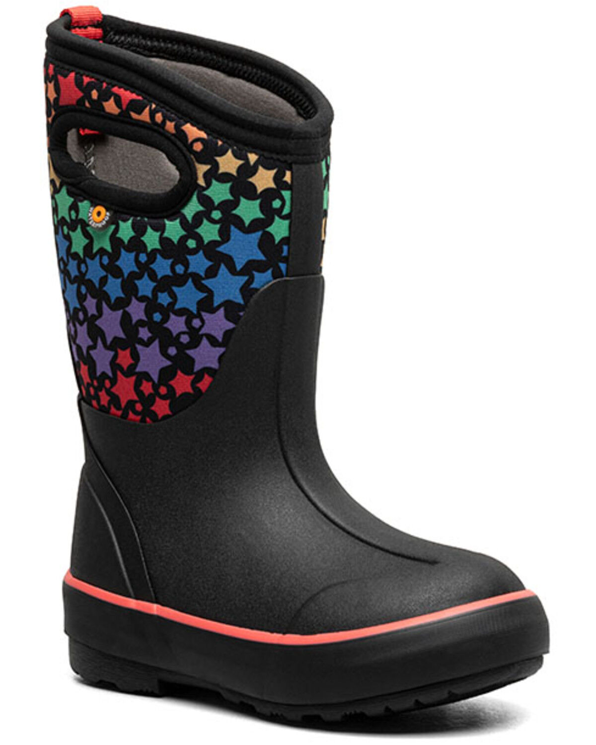 Girls' Bogs Classic II Rainbow Stars Waterproof Boots - Round Toe