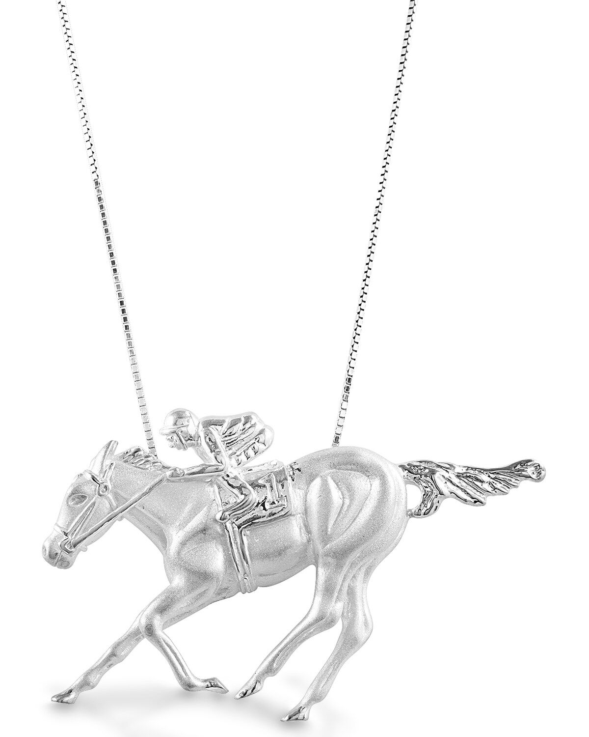 Women's Kelly Herd Race Horse & Jockey Necklace