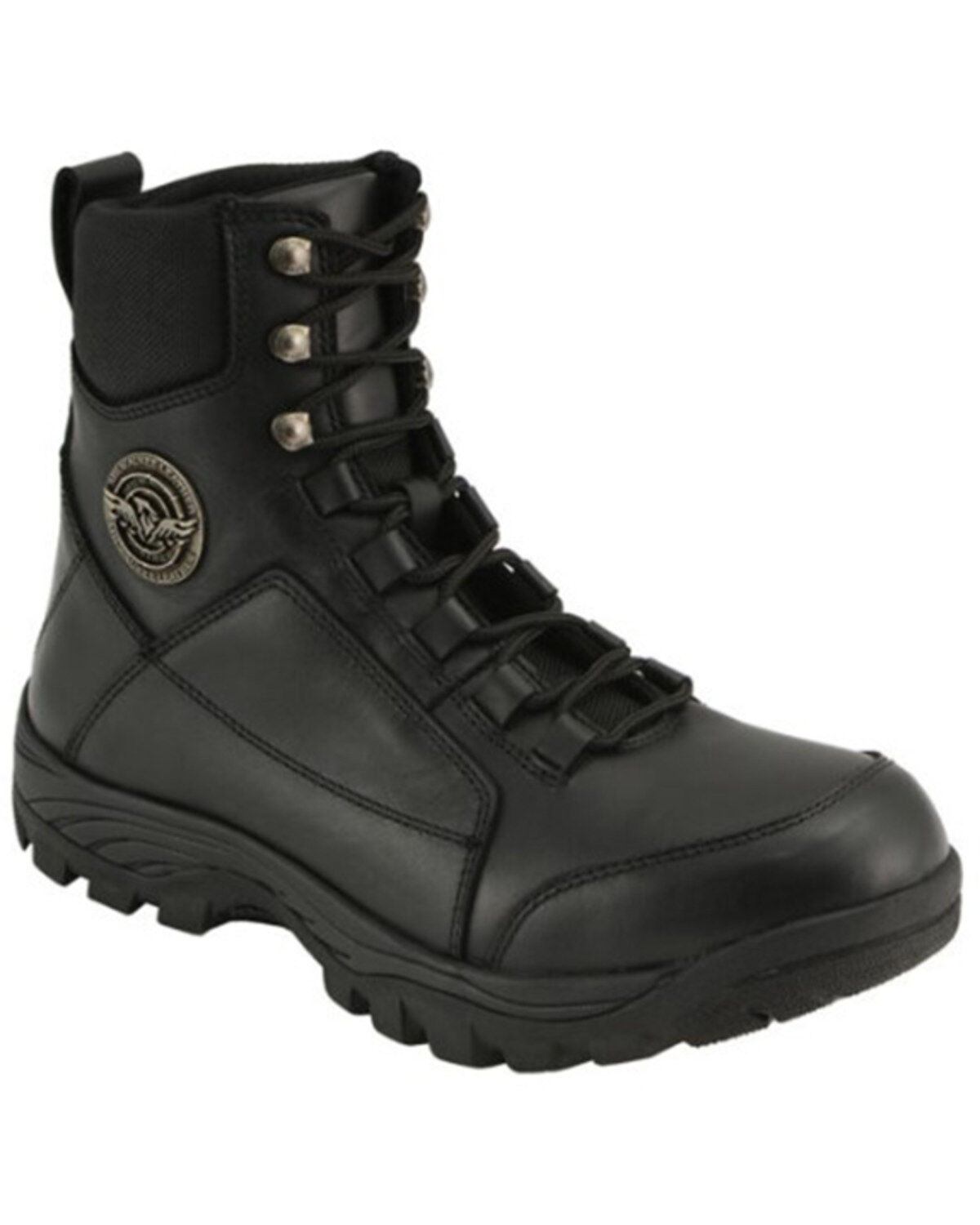 Men's Milwaukee Leather Lace-Up Tactical Boots Round Toe - Extended Si