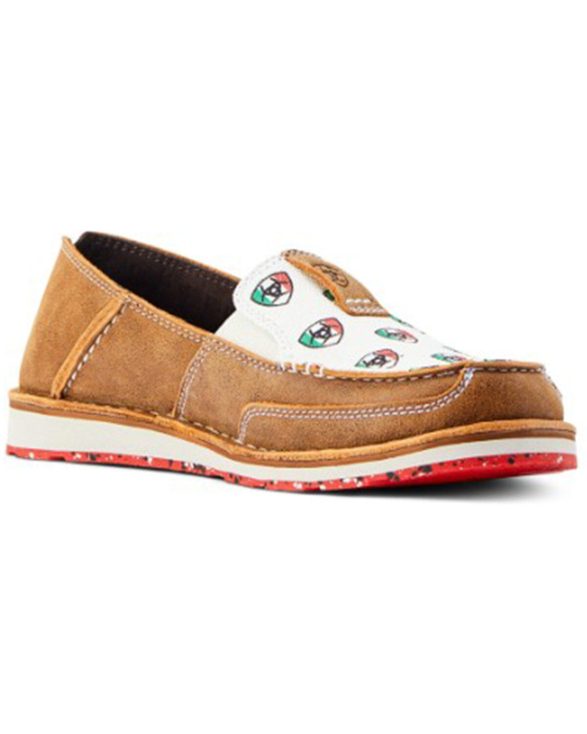 Women's Ariat Mexico Print Cruiser Shoes - Moc Toe