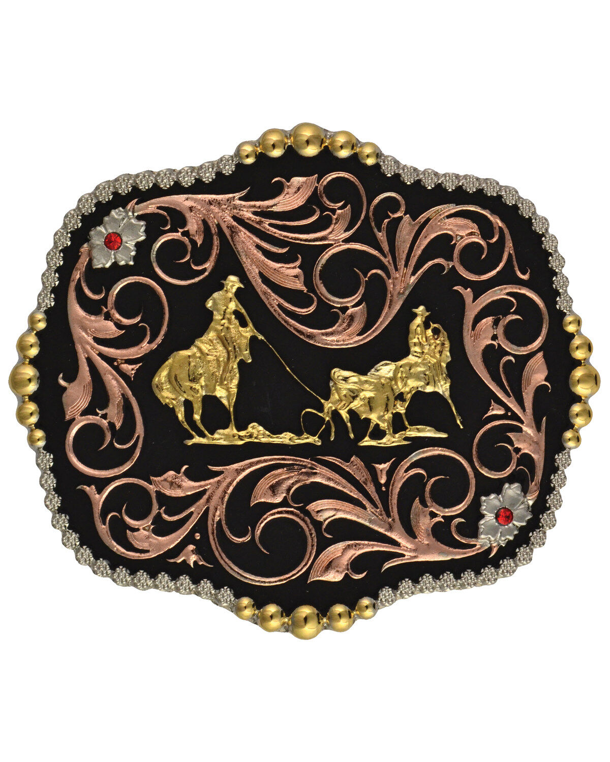 Men's Montana Silversmiths Tri-Color Bullrider Traditional Attitude Bu