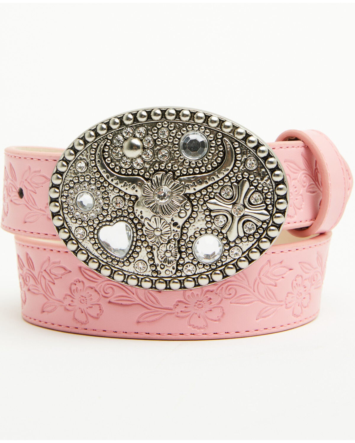 Girls' Shyanne Longhorn Bling Buckle Belt