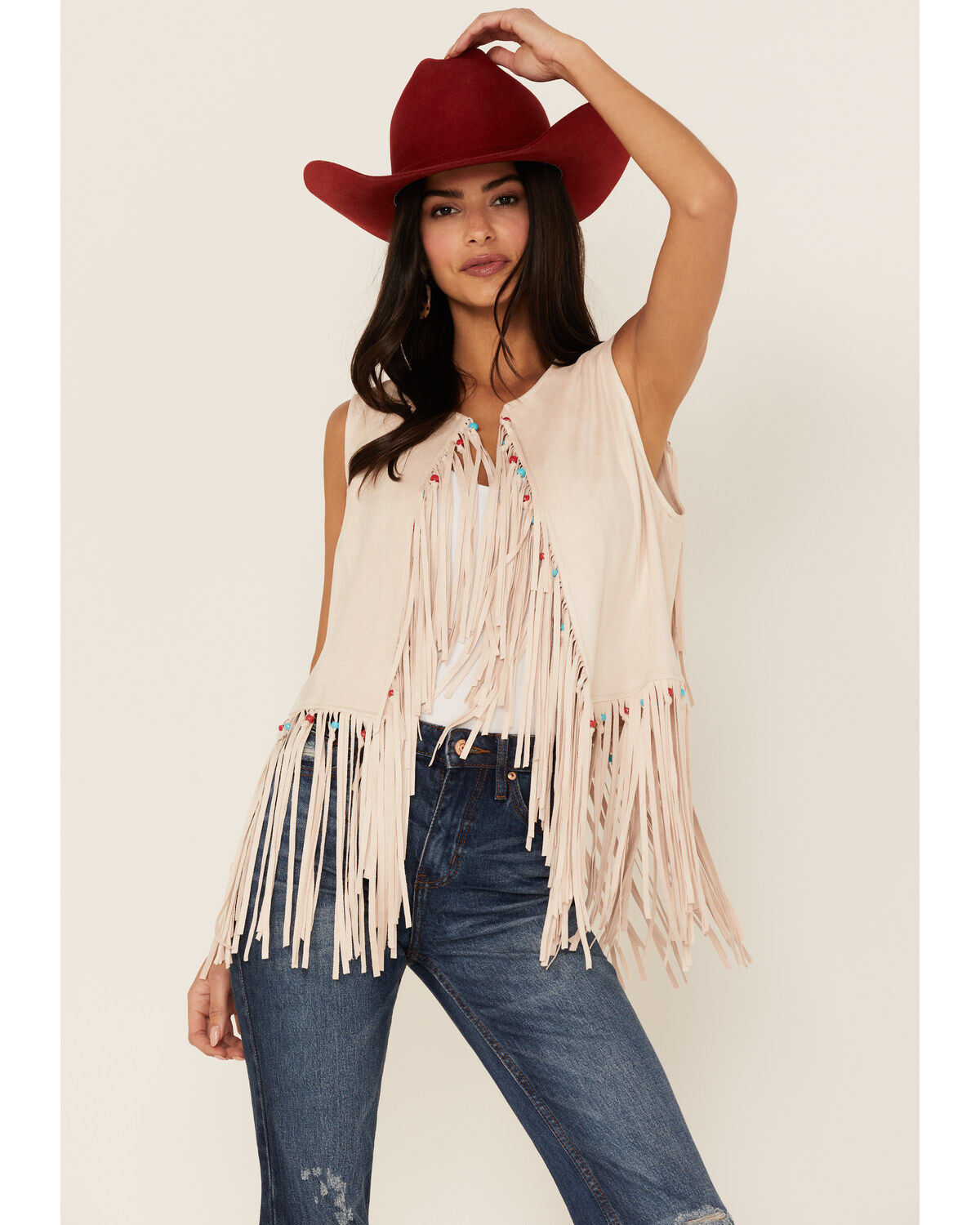 Women's Tasha Polizzi Magnolia Beaded Fringe Vest