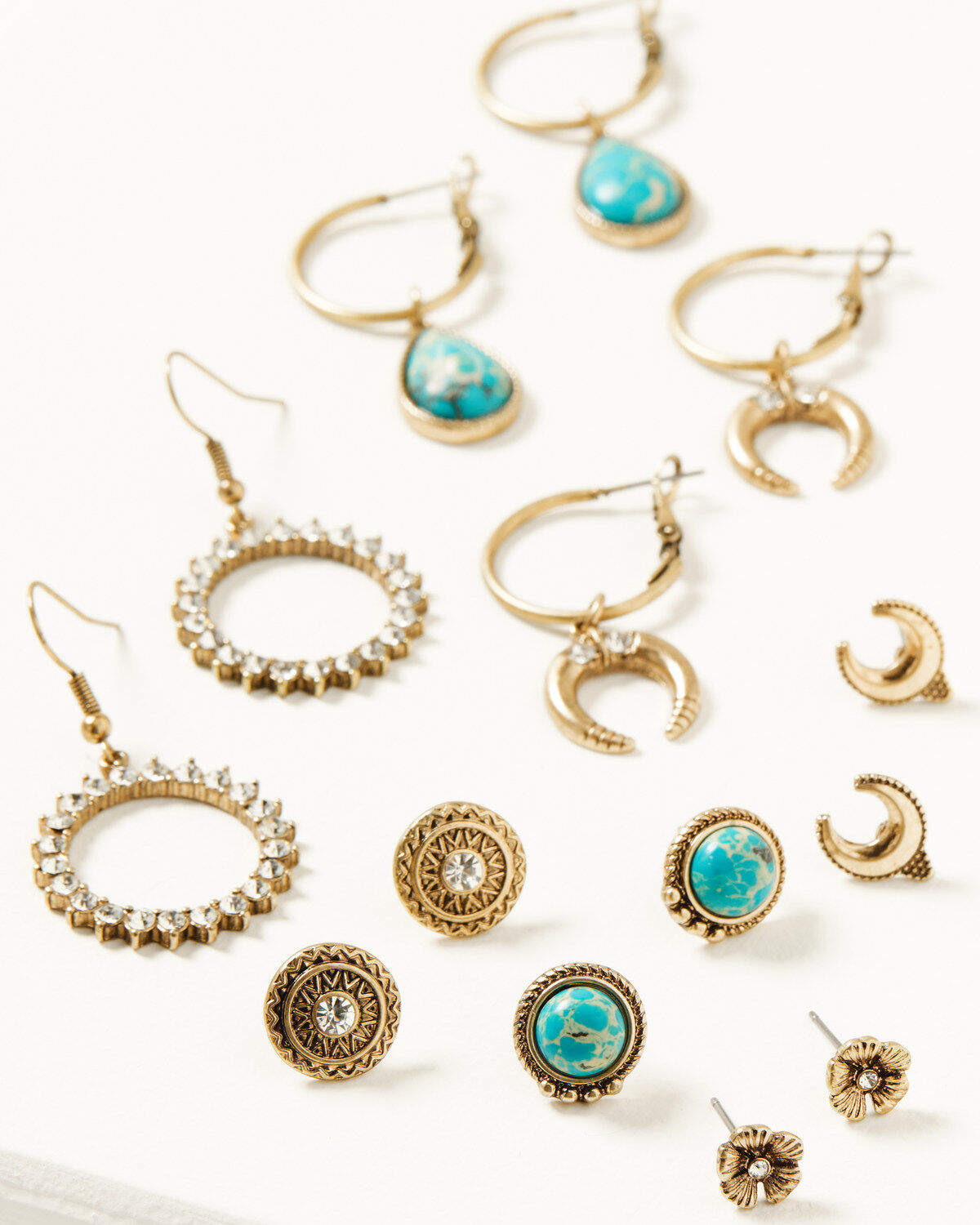 Women's Shyanne Golden Hour Crescent 7-Piece Earrings Set