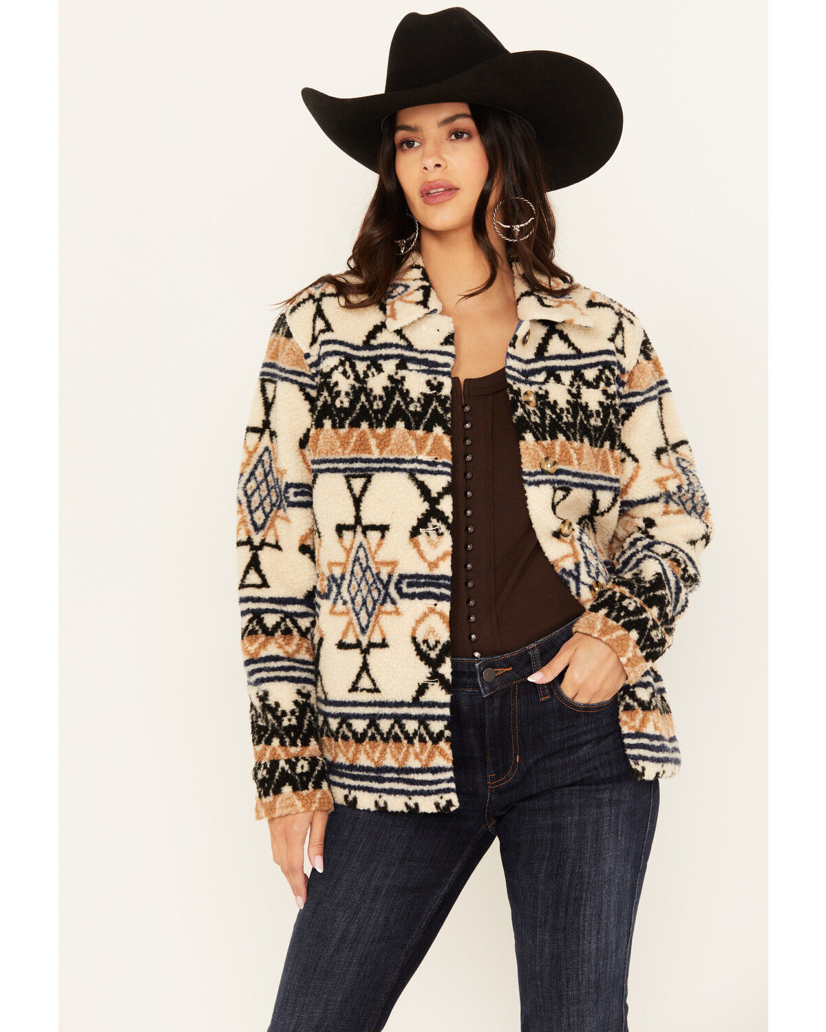 Women's Idyllwind Dowlan Southwestern Print Sherpa Jacket
