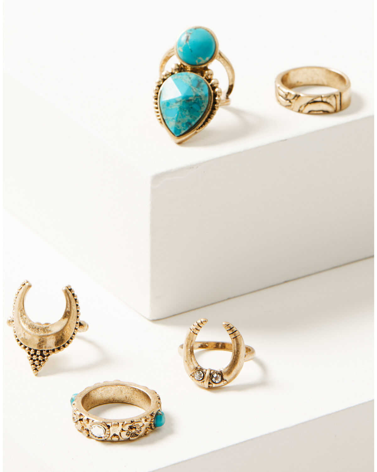 Women's Shyanne Golden Hour 5-Piece Mixed Ring Set
