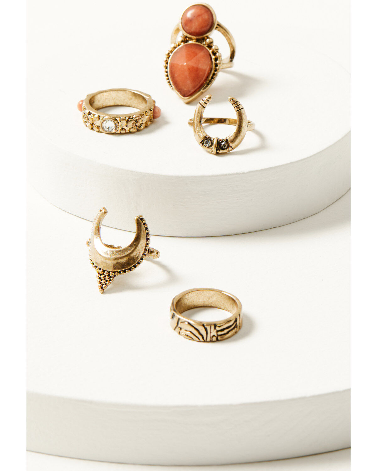 Women's Shyanne Golden Hour 5-Piece Mixed Ring Set