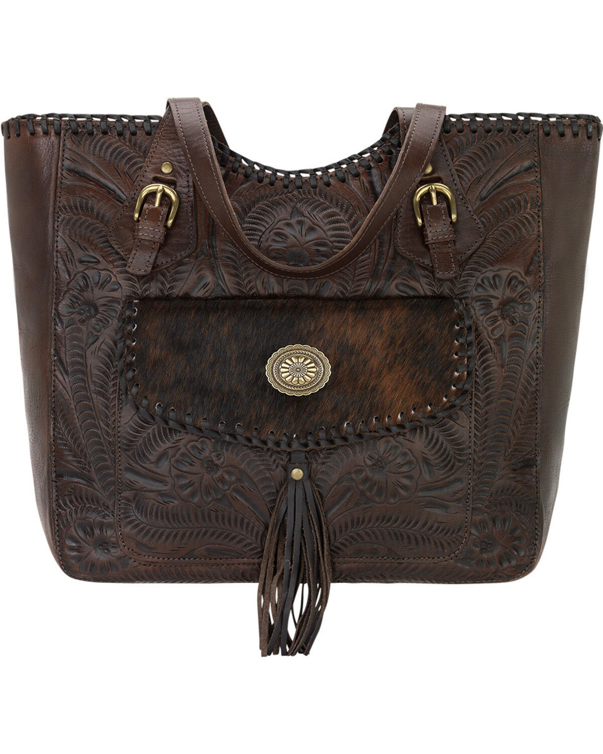 American West Chestnut Brown Annie's Secret Collection Large Zip Top T