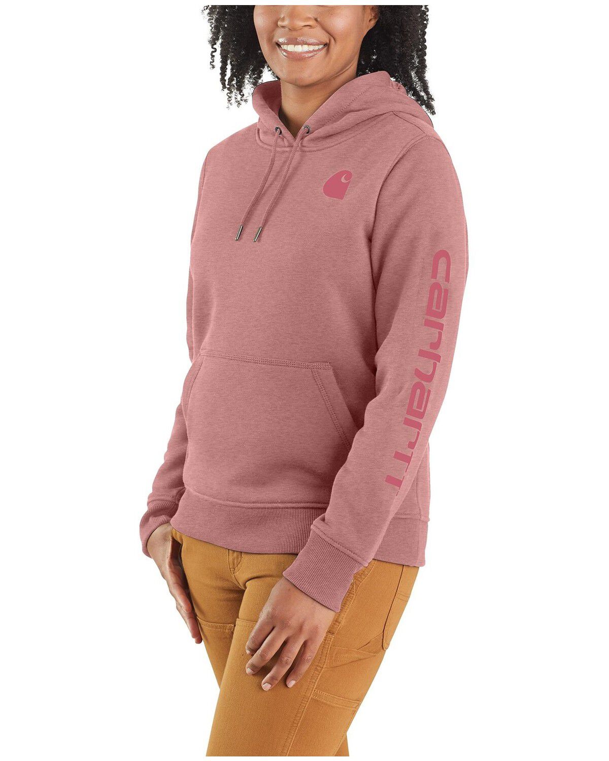 Women's Carhartt Relaxed Fit Midweight Logo Sleeve Graphic Hoodie