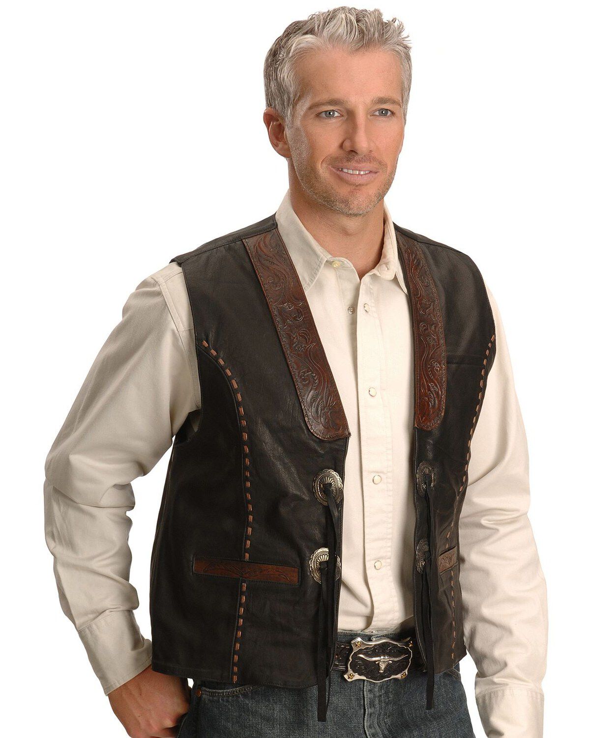 Kobler Tooled Leather Vest