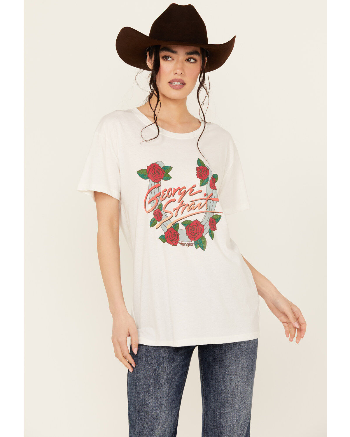 Women's Wrangler George Strait Floral Short Sleeve Graphic Tee