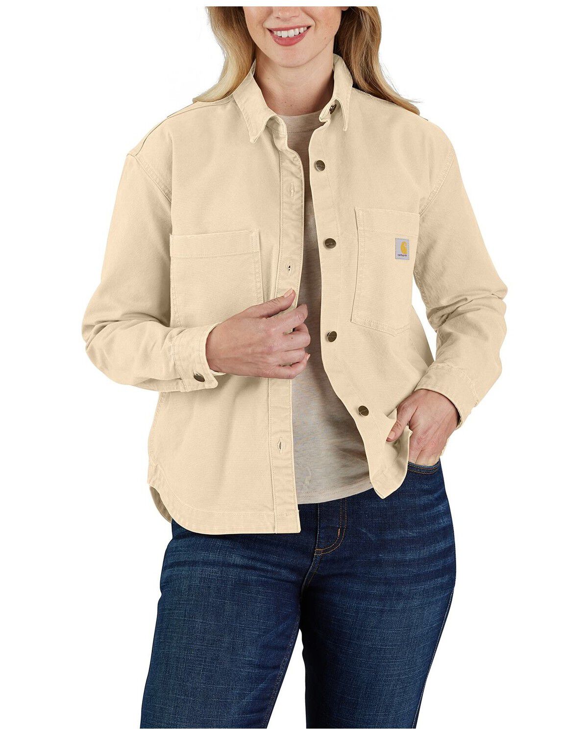 Women's Carhartt Rugged Flex Loose Fit Heavyweight Duck Long Sleeve B