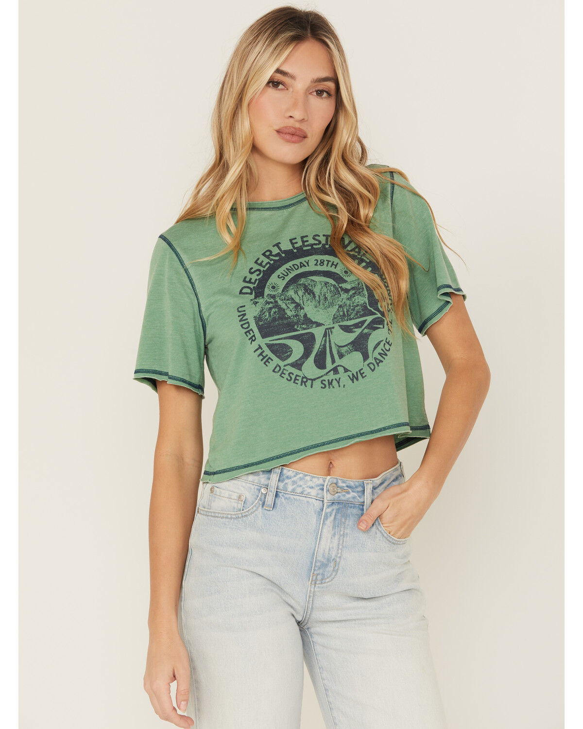 Women's Cleo + Wolf Desert Festival Short Sleeve Graphic Tee