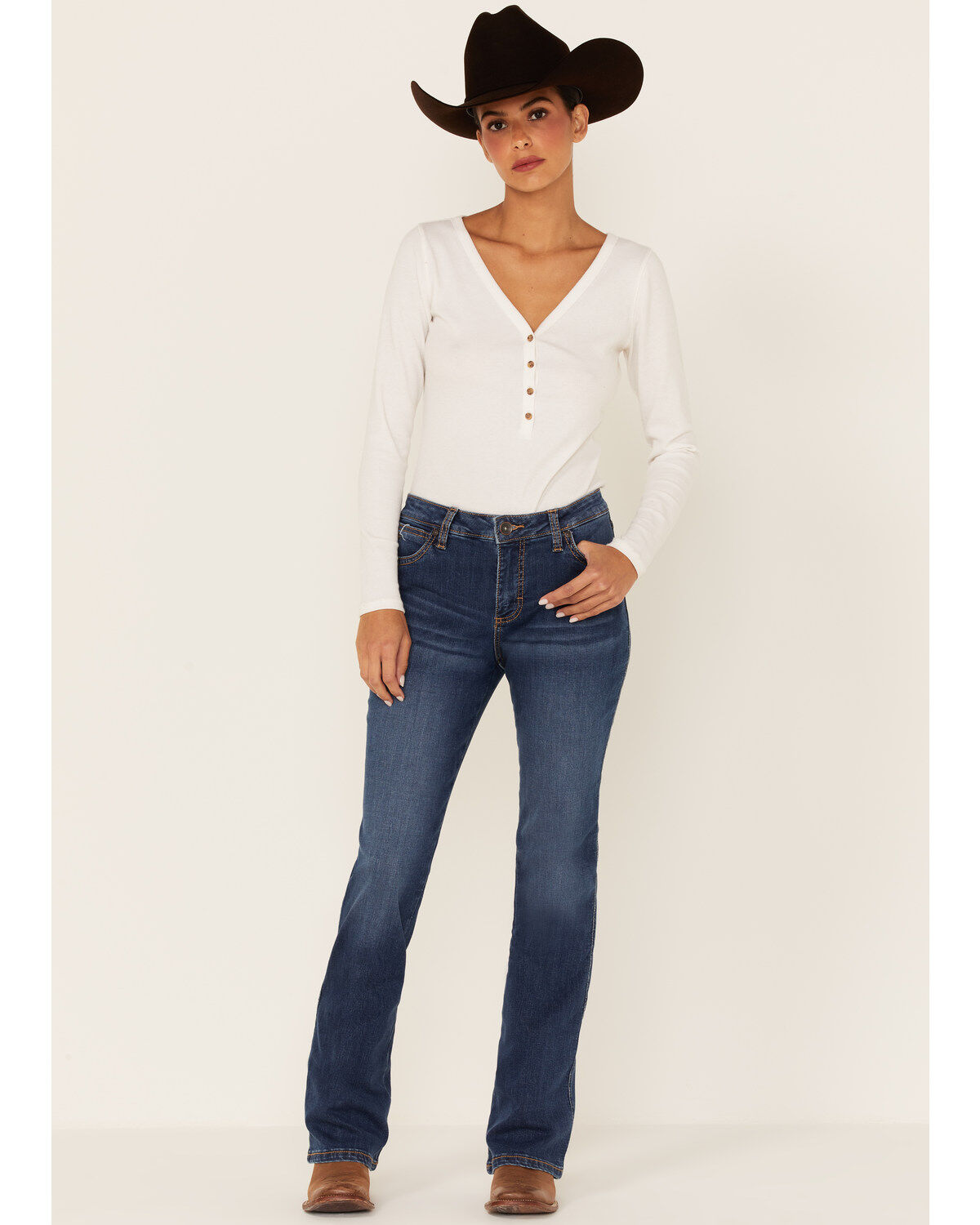 Women's Wrangler Aura Jennifer Dark Wash Bootcut Jeans
