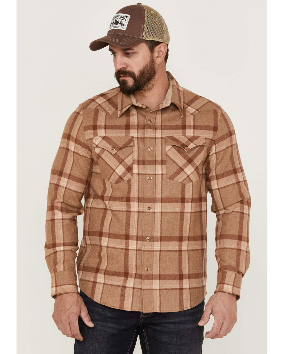Men's Pendleton Canyon Plaid Pearl Snap Western Shirt