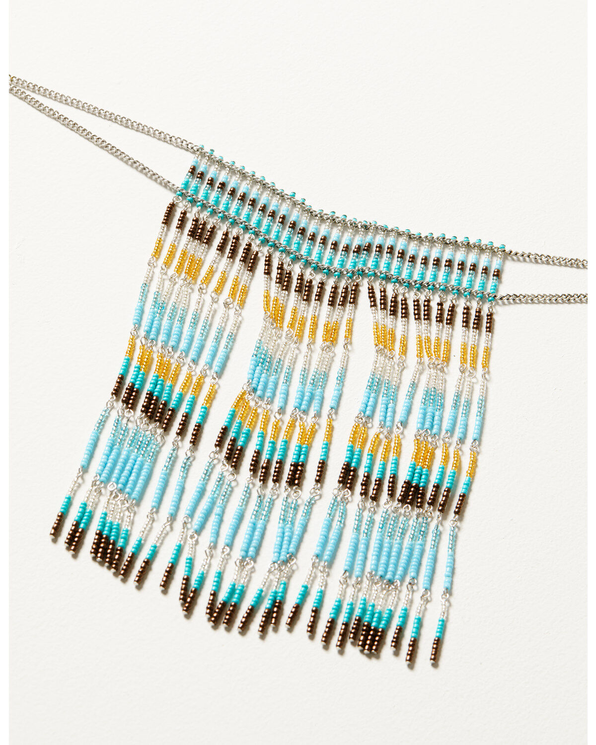 Women's Shyanne Moonbeam Beaded Fringe Choker Necklace