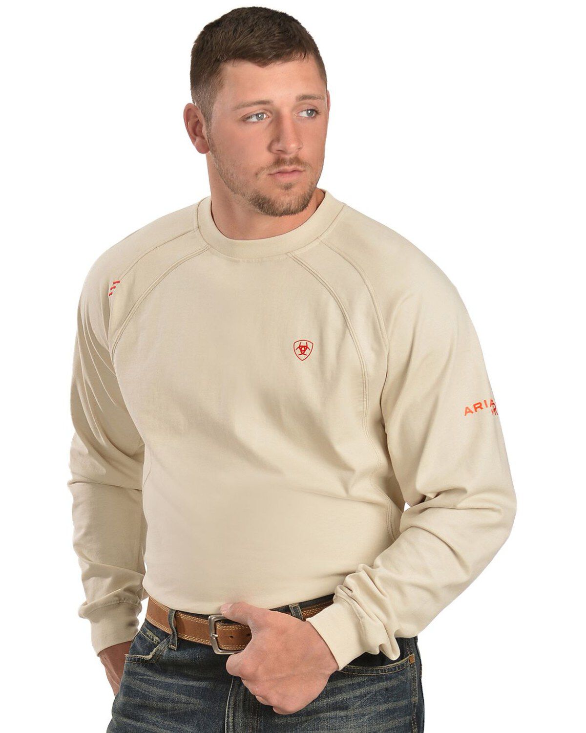 Men's Ariat FR Work Crew Long Sleeve T-Shirt