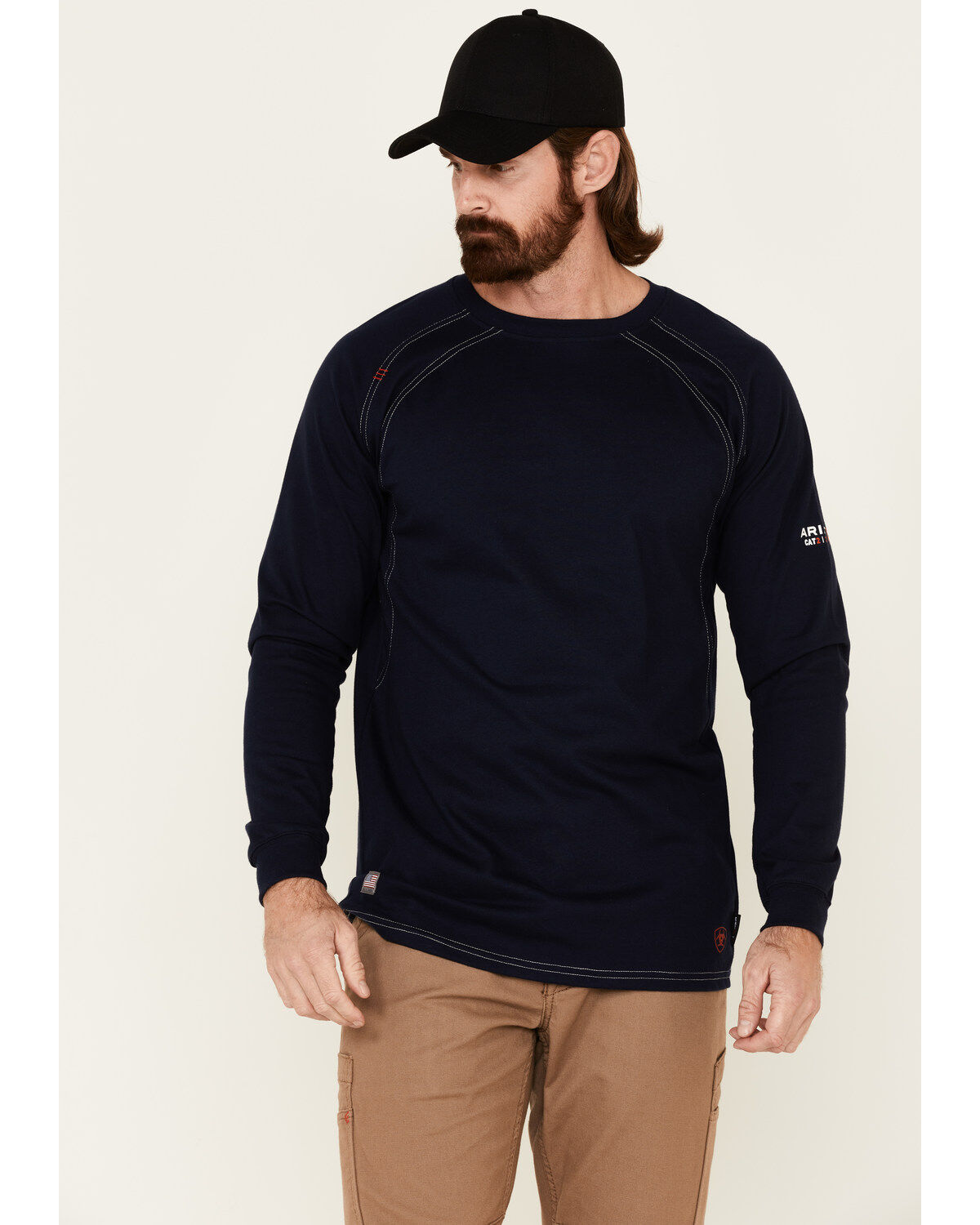 Men's Ariat FR Work Crew Long Sleeve T-Shirt