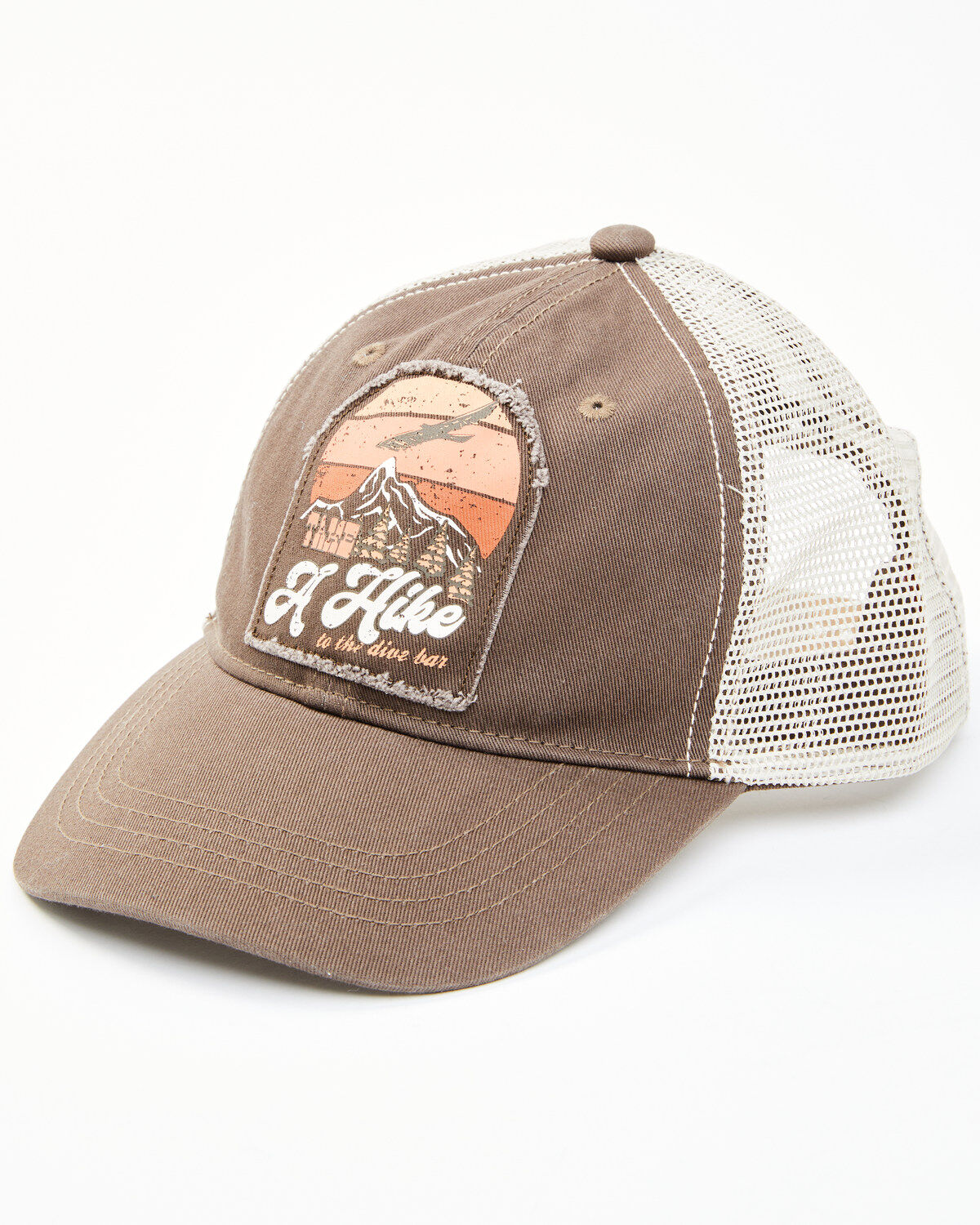 Women's Shyanne Take A Hike Embroidered Patch Mesh-Back Ball Cap