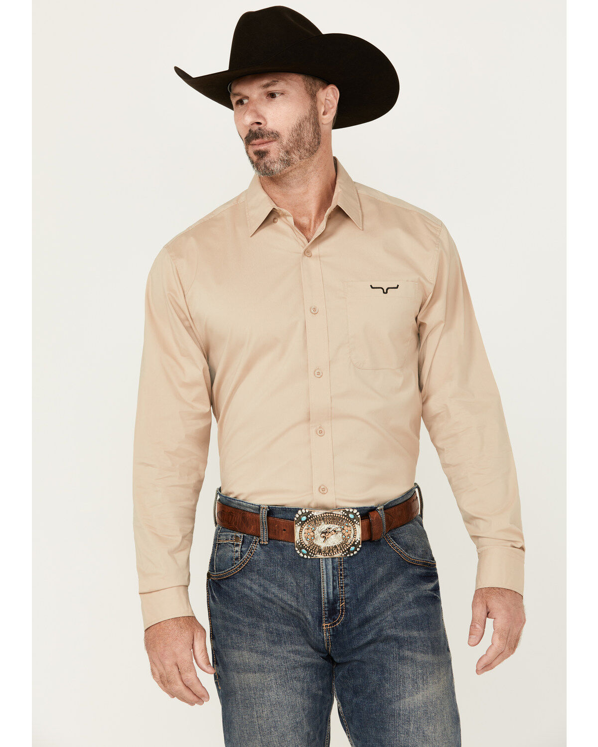 Men's Kimes Ranch Team Solid Long Sleeve Button-Down Performance Weste
