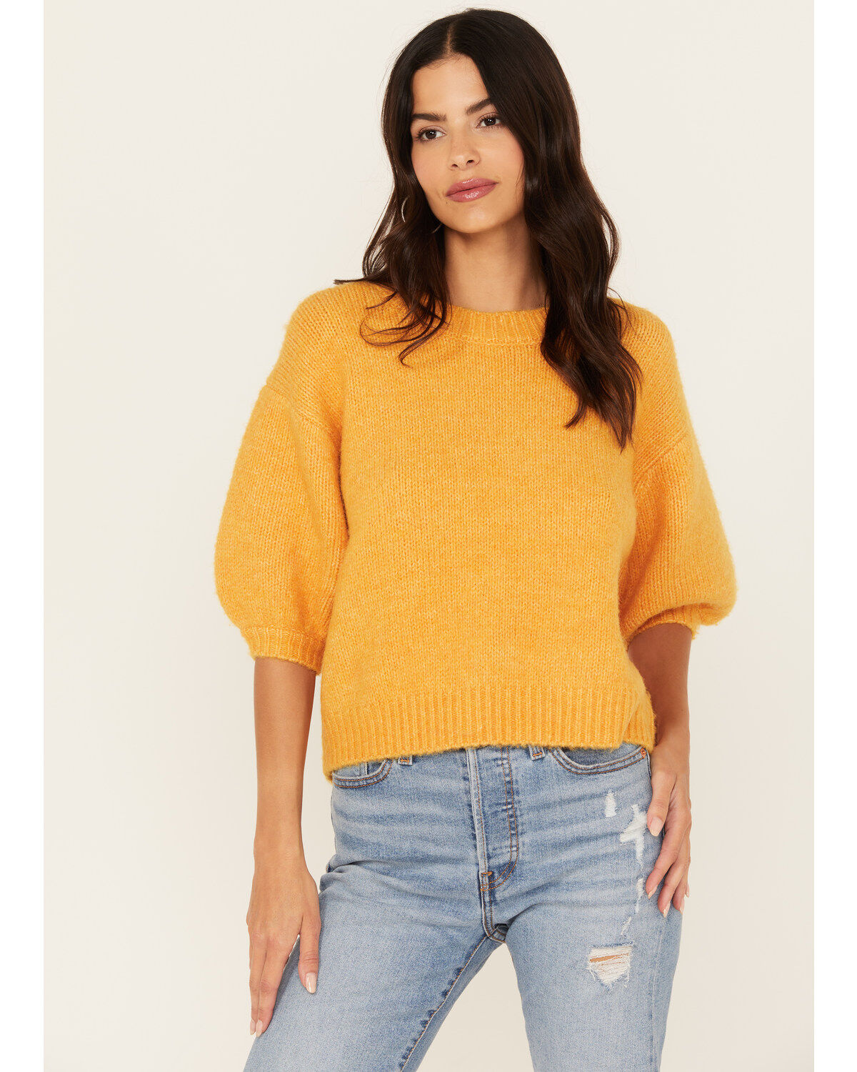 Women's Velvet Heart Short Sleeve Sweater