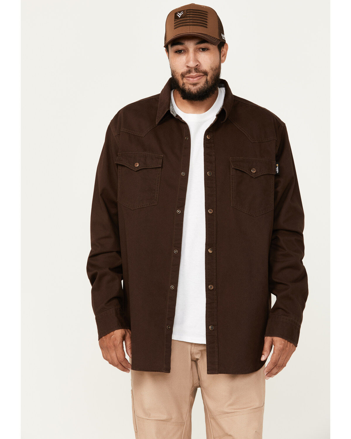 Men's Hawx Twill Long Sleeve Snap Work Shirt