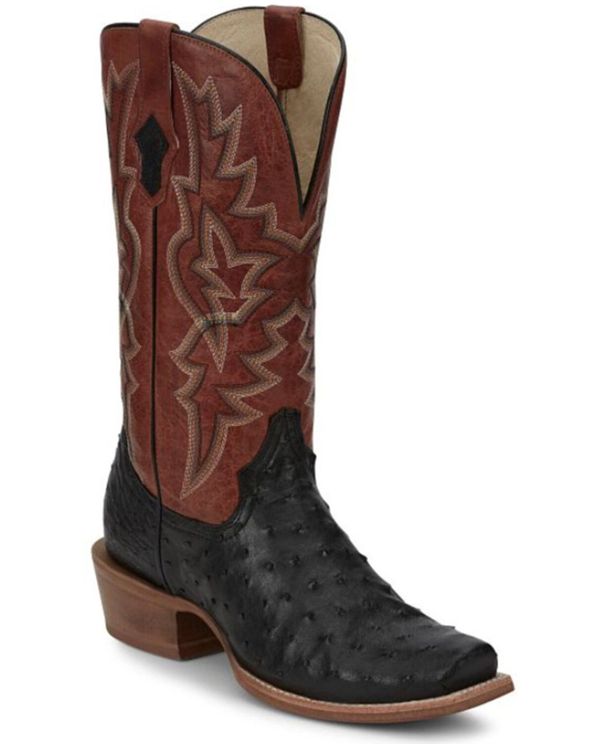 Men's Tony Lama Rylen Full Quill Ostrich Exotic Western Boots - Square