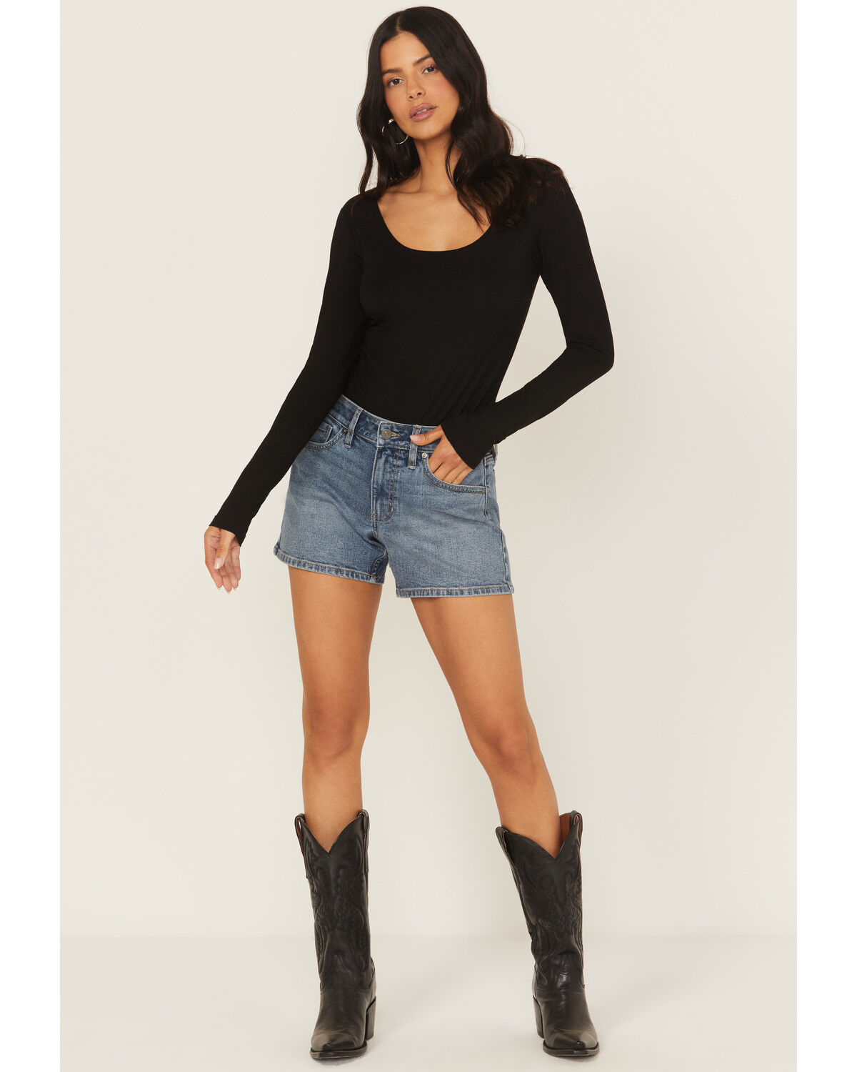 Women's Shyanne Evelyn Medium Wash Americana Pocket Comfort Stretch De