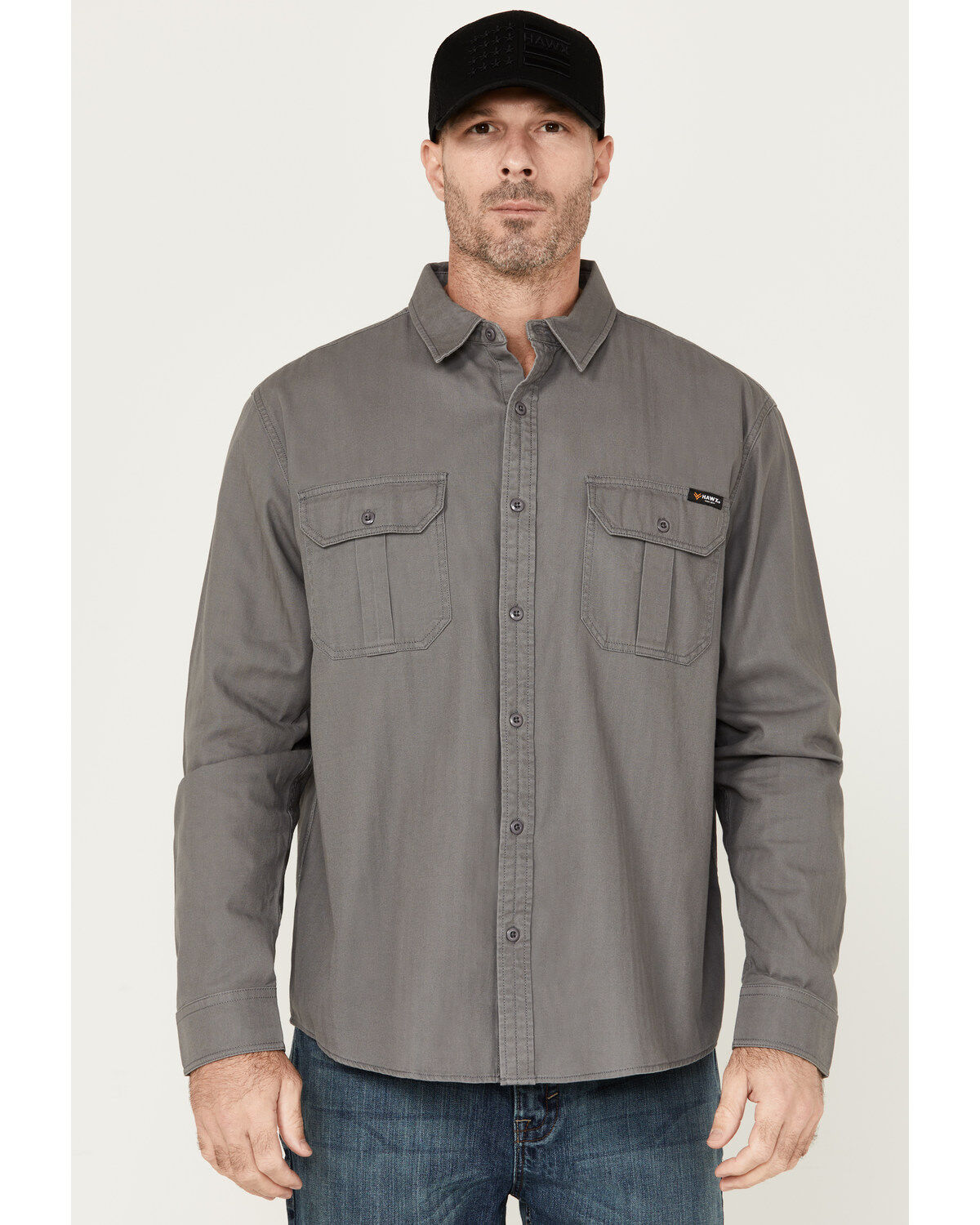 Men's Hawx Long Sleeve Button-Down Work Shirt