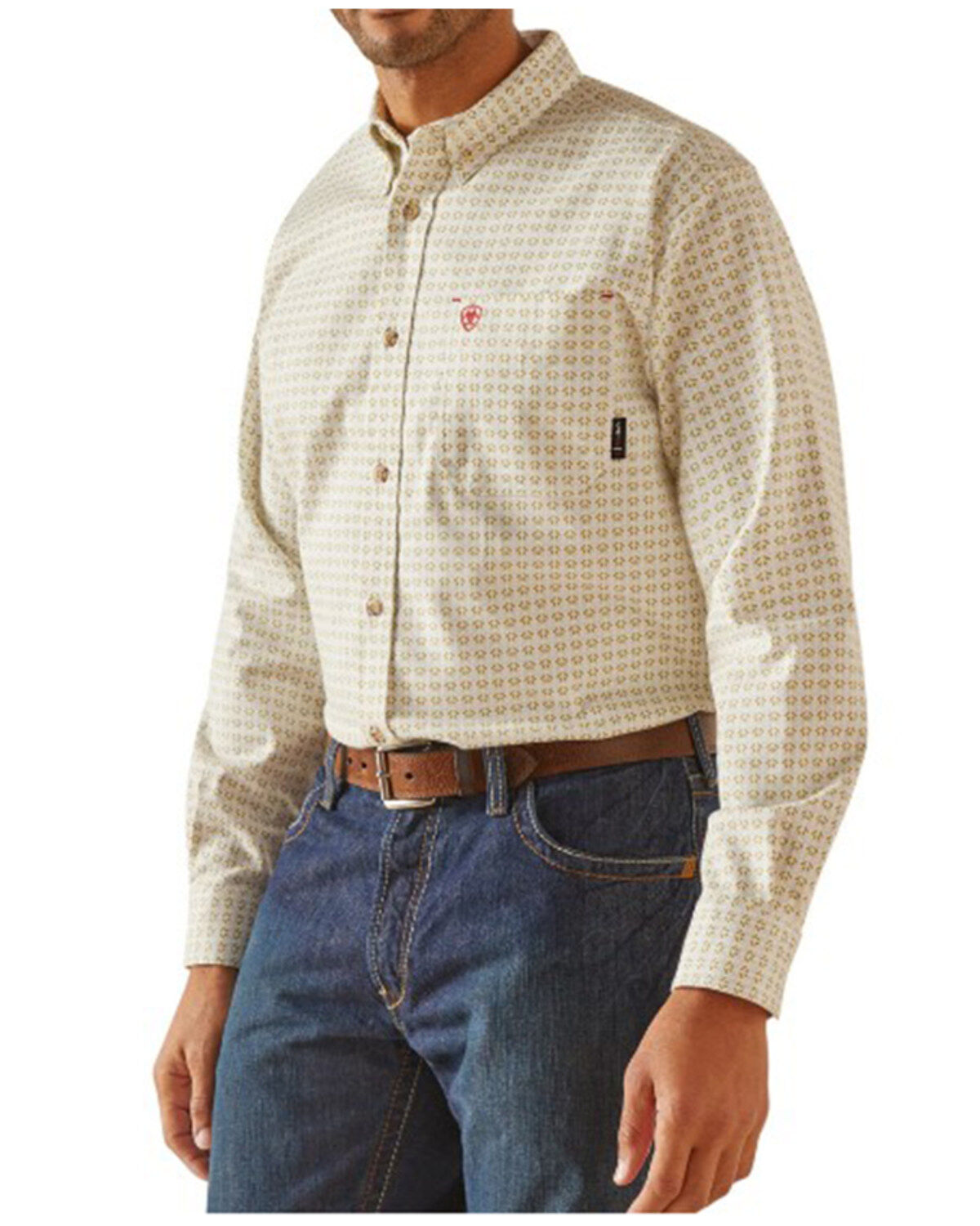 Men's Ariat FR Gosling Geo Print DuraStretch Long Sleeve Button-Down W