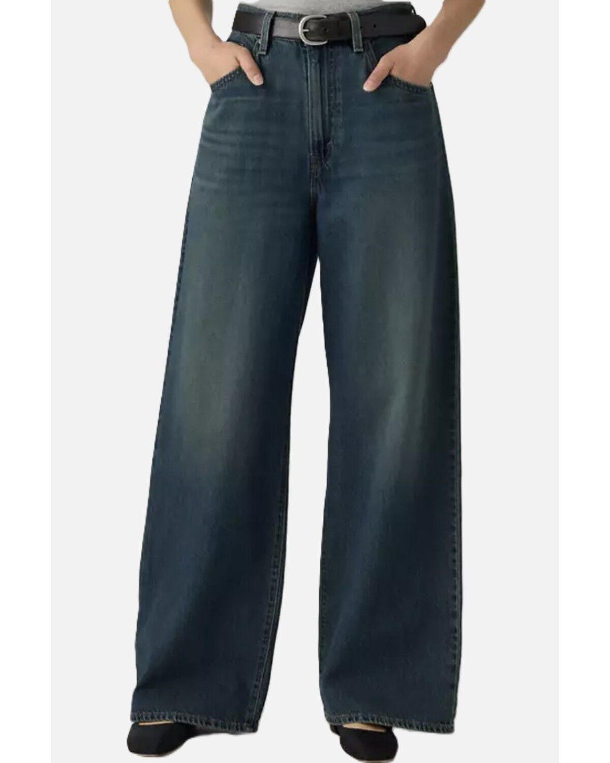 Women's Cinch Levi's Medium Wash High Rise Baggy Lightweight Denim Jea