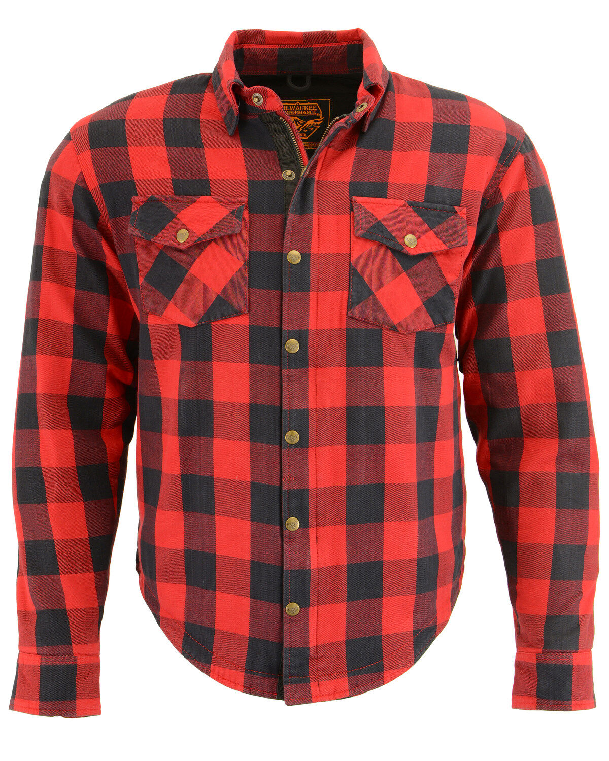 Men's Milwaukee Performance Aramid Checkered Flannel Biker Shirt - Big