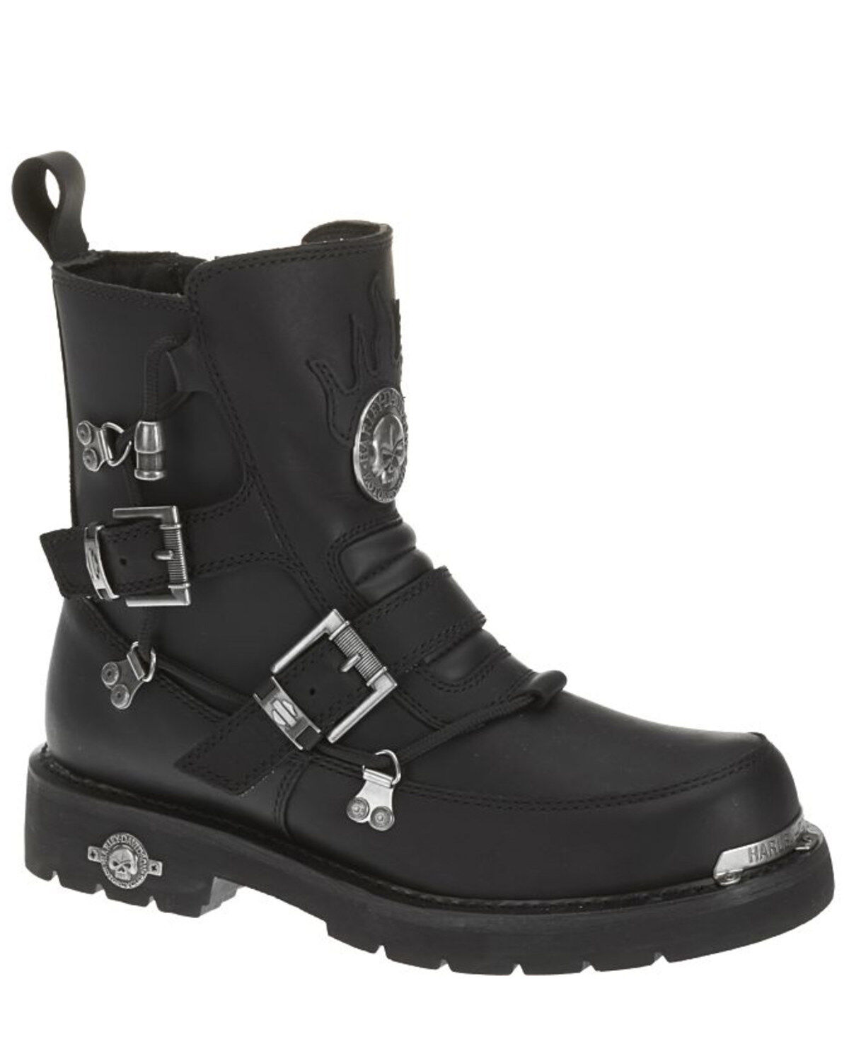Men's Harley Davidson Distortion Skull Moto Boots - Round Toe