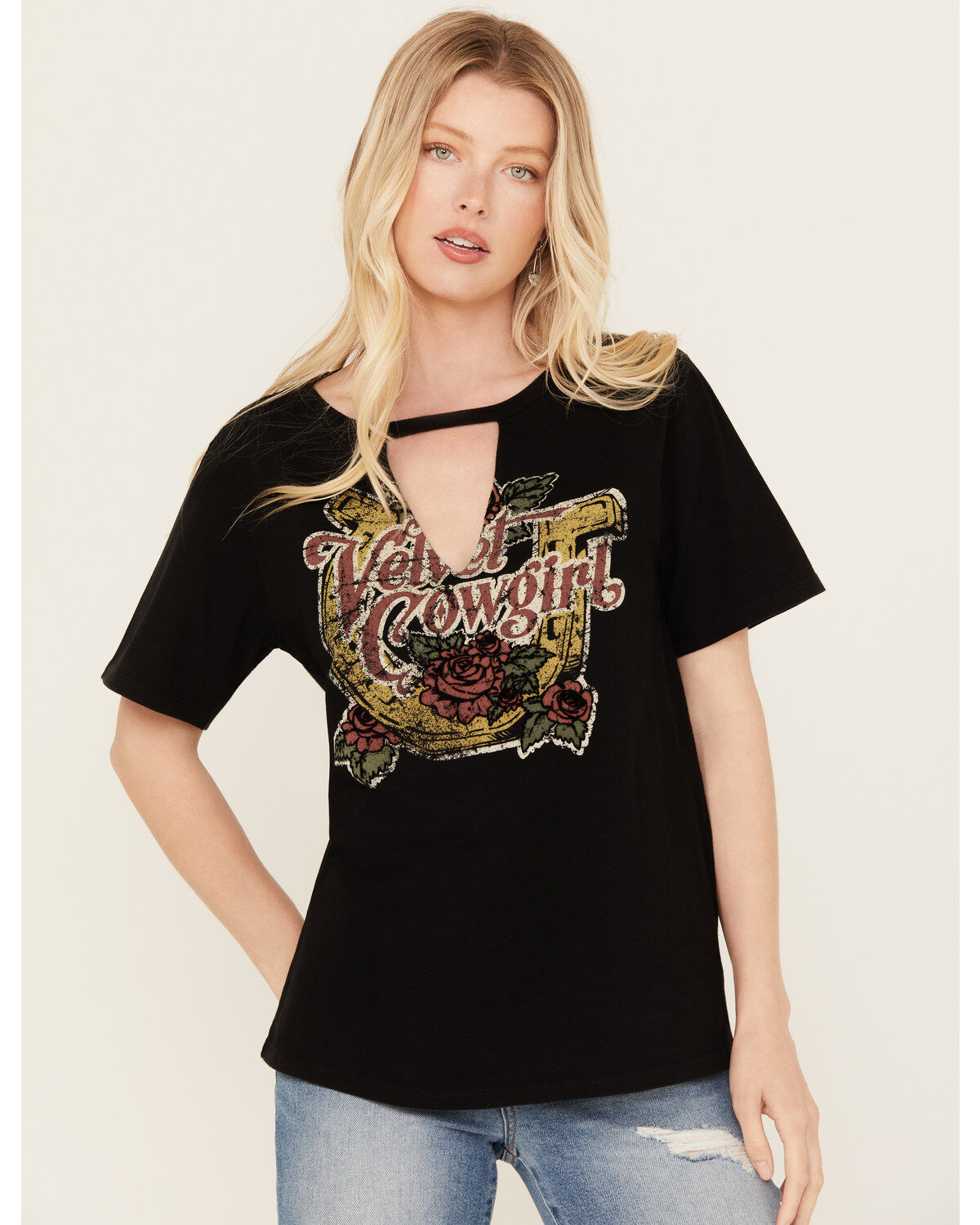 Women's Idyllwind Velvet Cowgirl Cut Out Graphic Tee