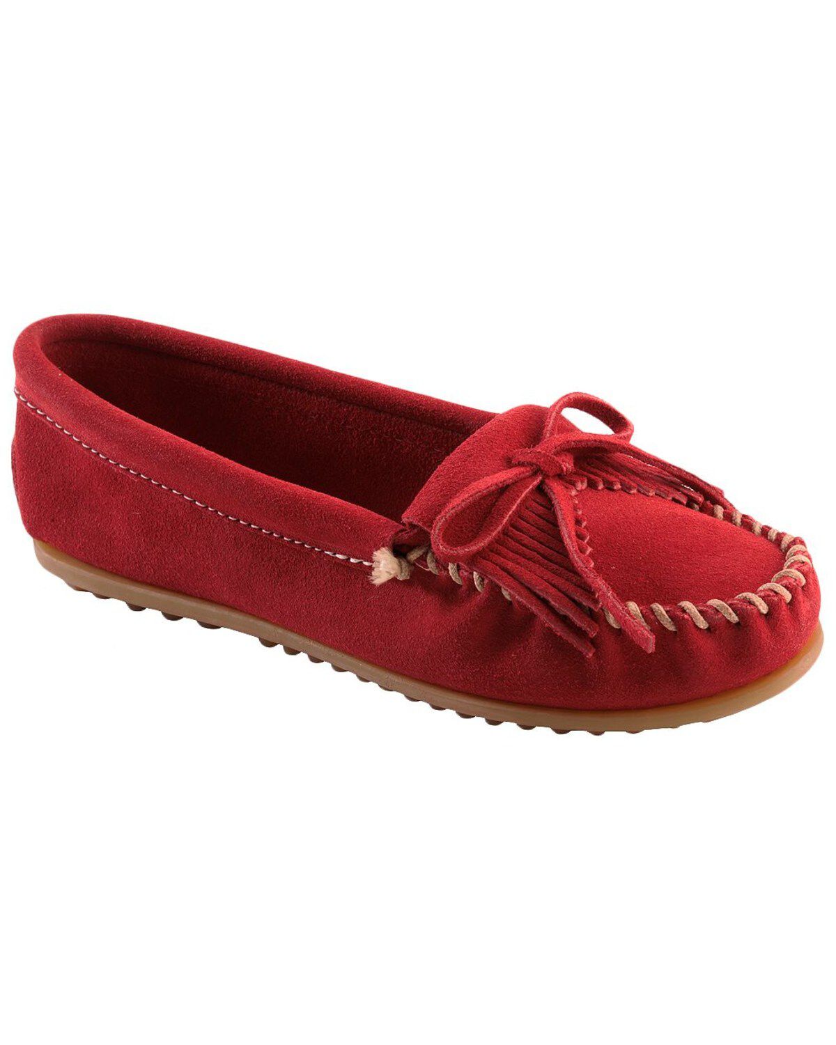 Women's Minnetonka Suede Kilty Moccasins