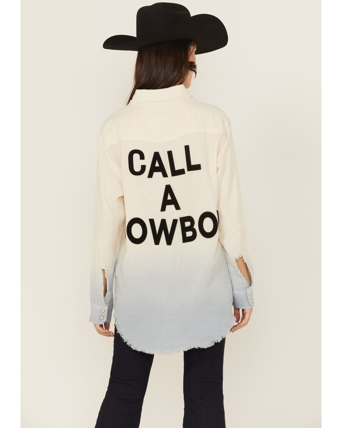 Women's Wrangler X Lainey Wilson Call A Cowboy Ombre Long Sleeve Snap