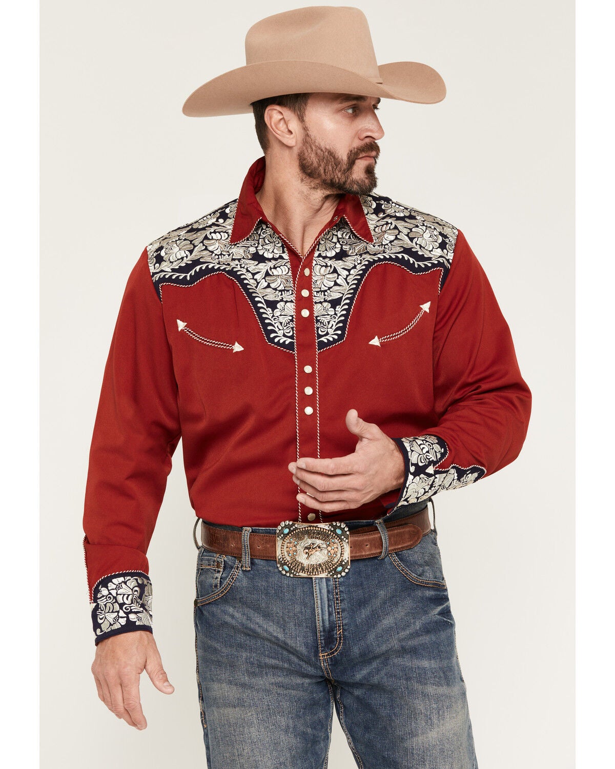 Scully Gunfighter Long Sleeve Pearl Snap Western Shirt