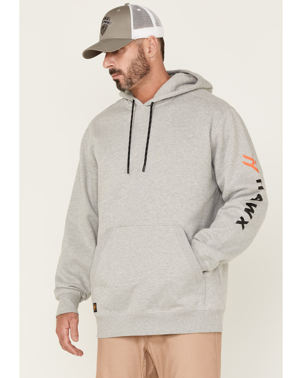 Men's Hawx Primo Logo Graphic Fleece Hooded Work Sweatshirt