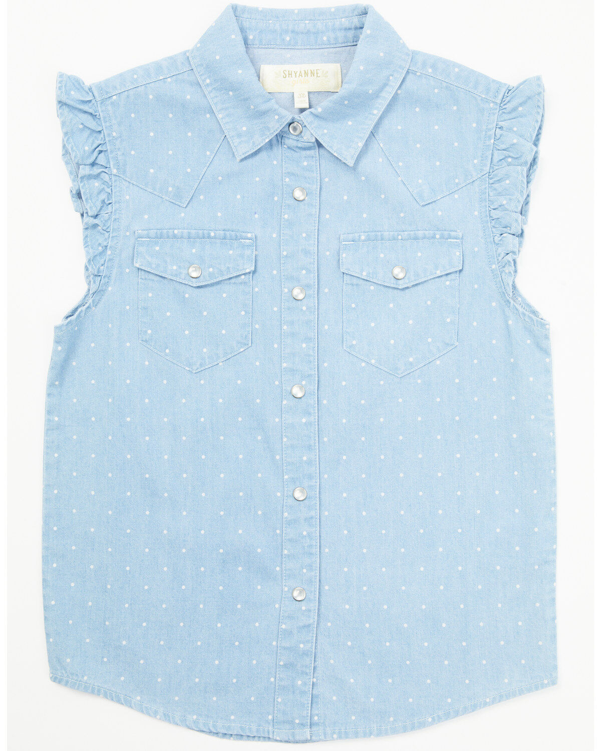 Girls' Shyanne Toddler Chambray Western Snap Shirt