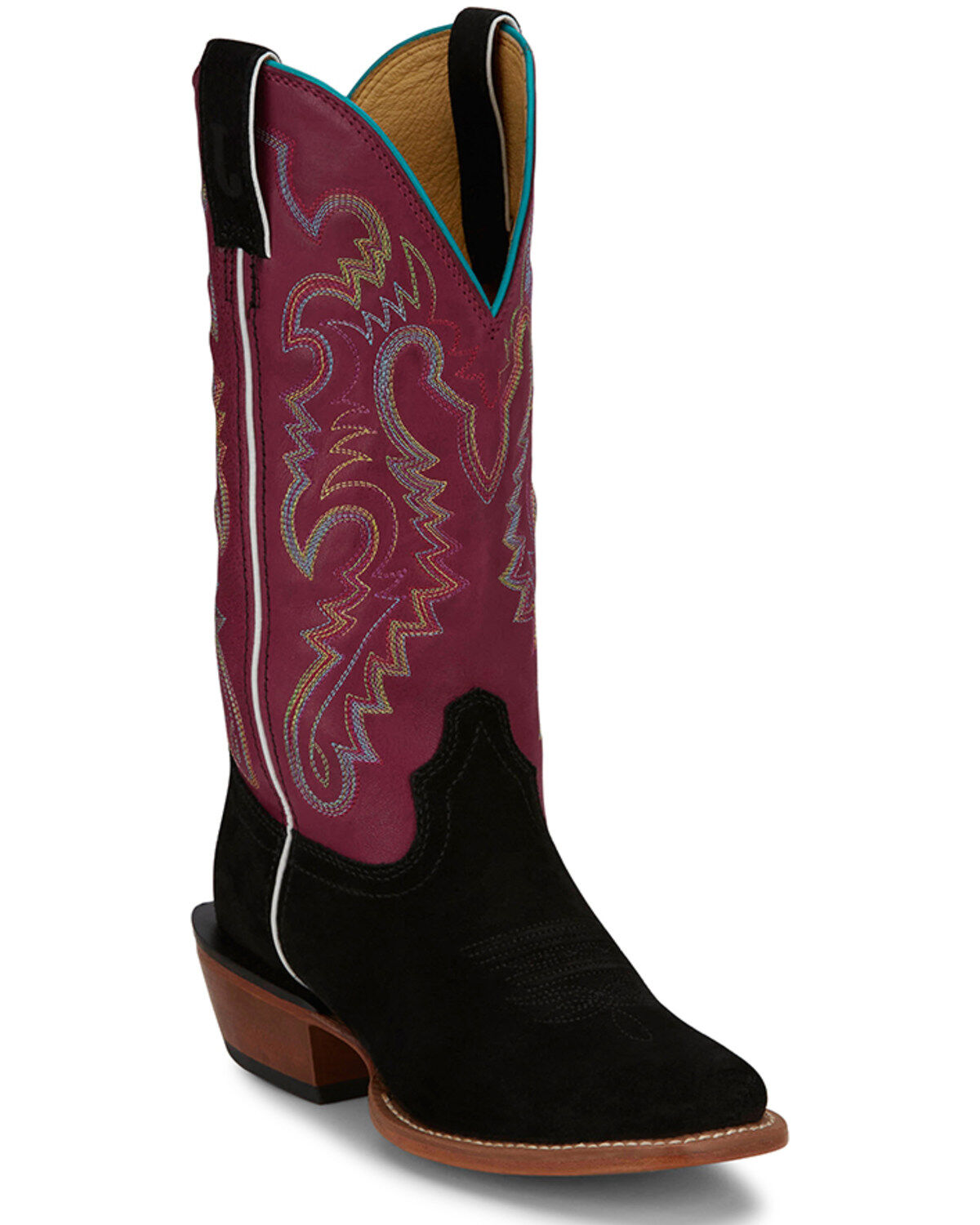 Women's Justin Breaking News Suede Western Boots - Square Toe