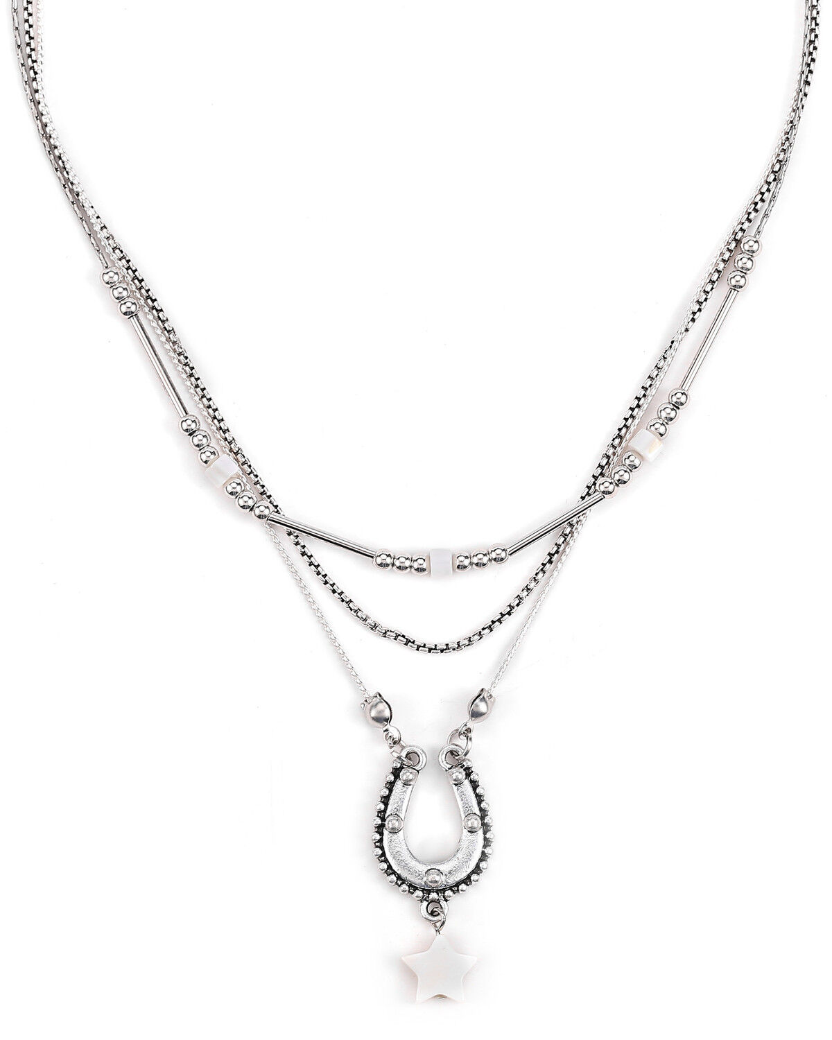 Women's Cowgirl Confetti Lucky Stars Layered Necklace