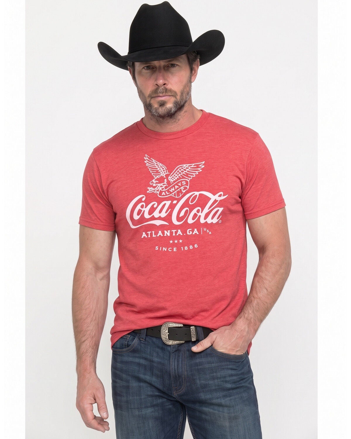 Men's Americana Coca Cola Atlanta Short Sleeve Graphic T-Shirt
