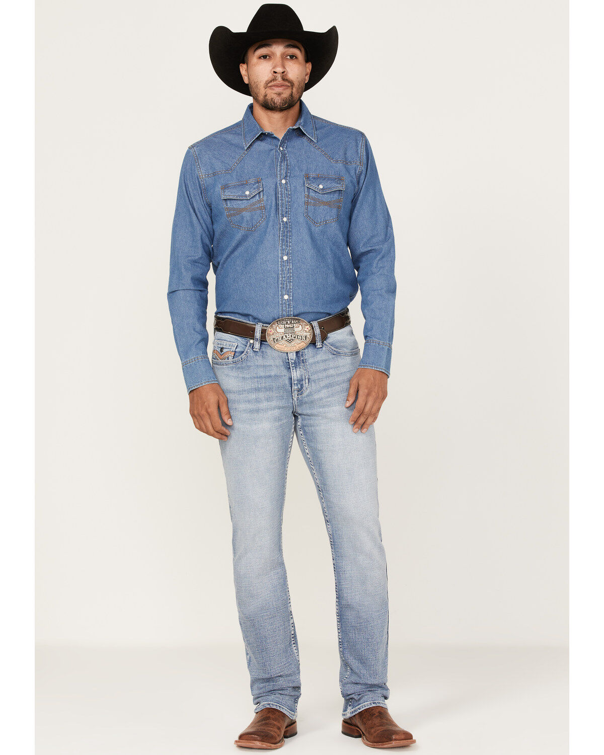 Men's Cody James Fandango Light Medium Wash Stretch Slim Straight Jean