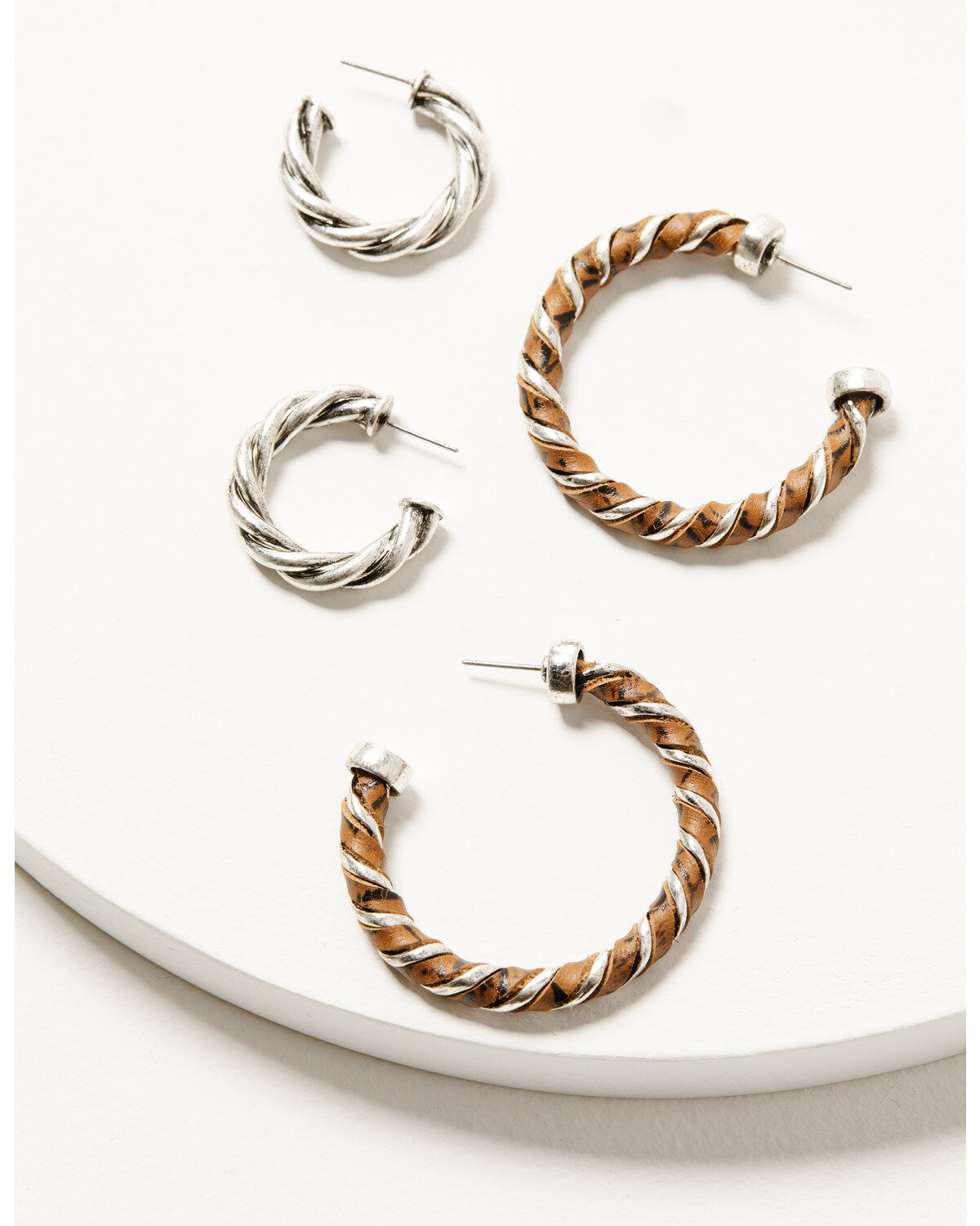 Women's Shyanne Heritage Valley Twisted Hoop Earring Set - 2 Piece