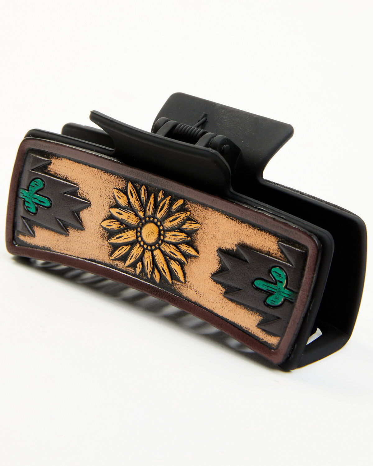 Women's Shyanne Sunflower Leather Large Hair Clip