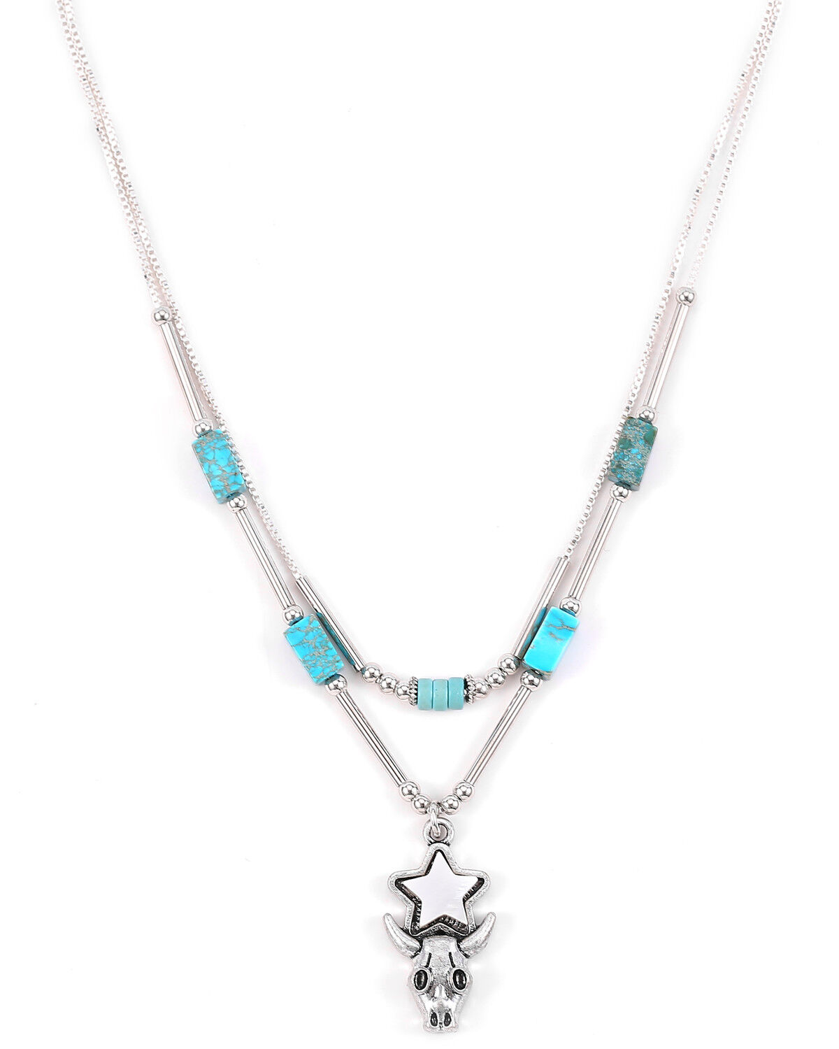 Women's Cowgirl Confetti Empty Island Layered Necklace