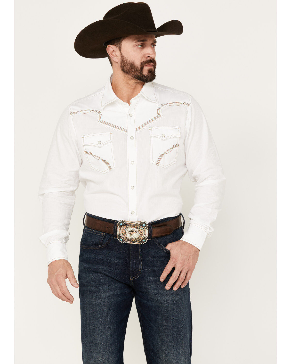 Men's Wrangler Rock 47 Long Sleeve Snap Western Shirt